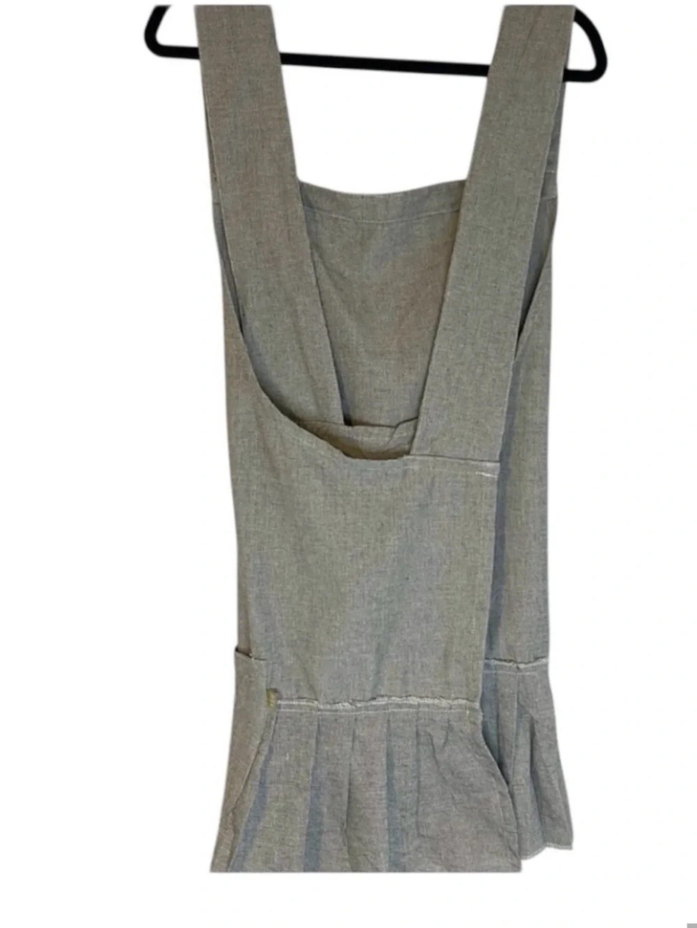 Raine & Humble Pinafore Apron Cross Back Straps Grey Pocket Farm